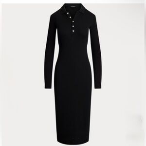 NWOT Lauren Ralph Lauren Women's Rib-Knit Cotton-Blend Polo Dress Size XL